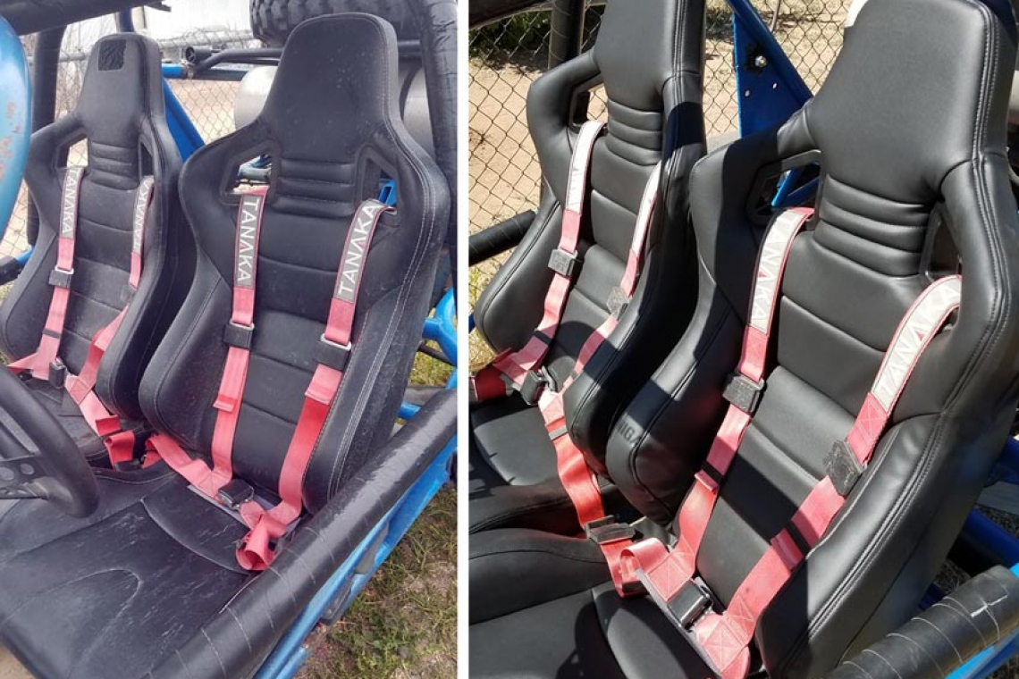 Project #13: Re-Upholster Seats, Paint Seat Rails and Tubing